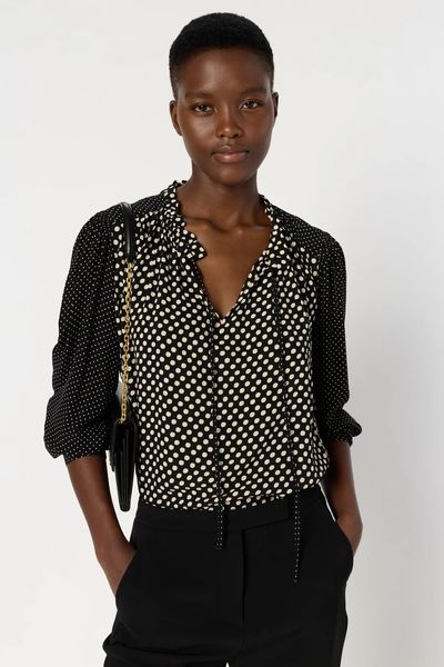Bluza fina cu print buline ARIELLE