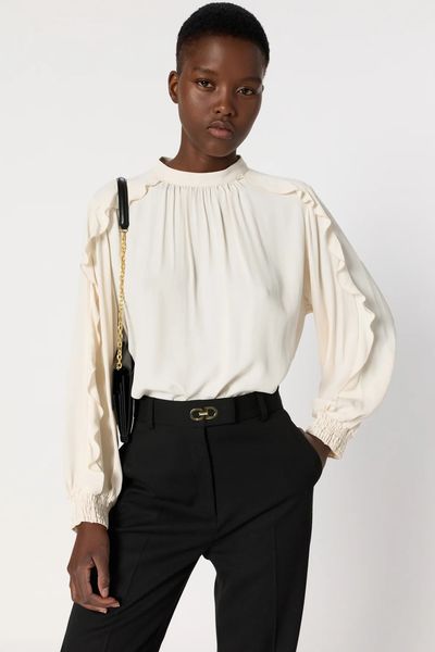 Bluza fina cu volane ANAIS