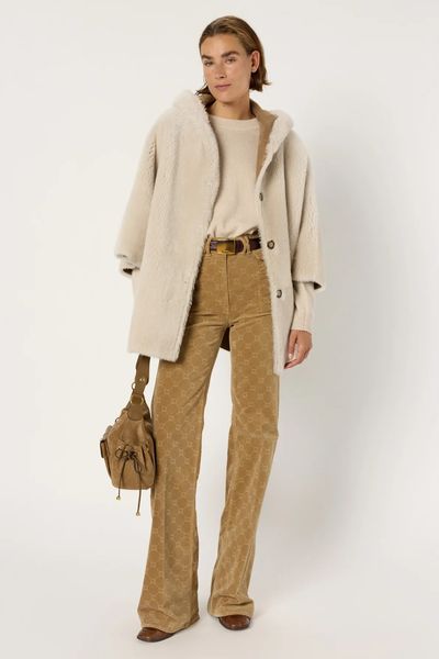 Alternative view of Capa reversibila din shearling cu gluga MARION