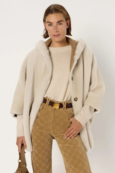 Capa reversibila din shearling cu gluga MARION