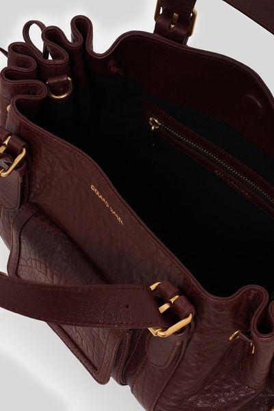 Geanta bordeaux din piele bubble 18H - imagine 3