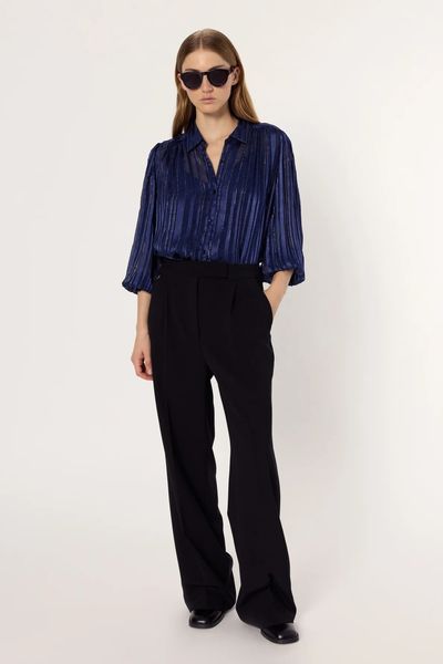 Alternative view of Bluza din satin cu lurex ANNICK