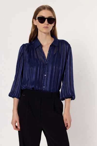 Bluza din satin cu lurex ANNICK
