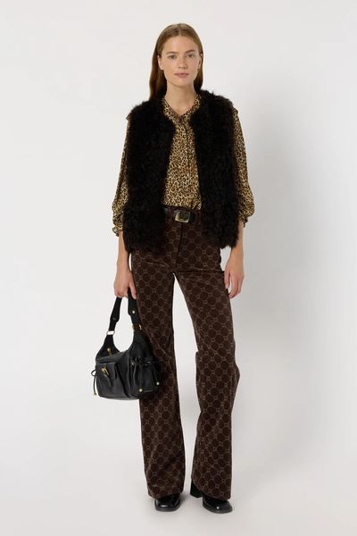 Alternative view of Camasa cu volane si print leopard ARLETTY