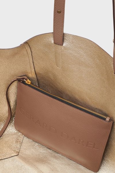 Geanta tote din piele metalizata in interior SIMPLE 2 - imagine 4