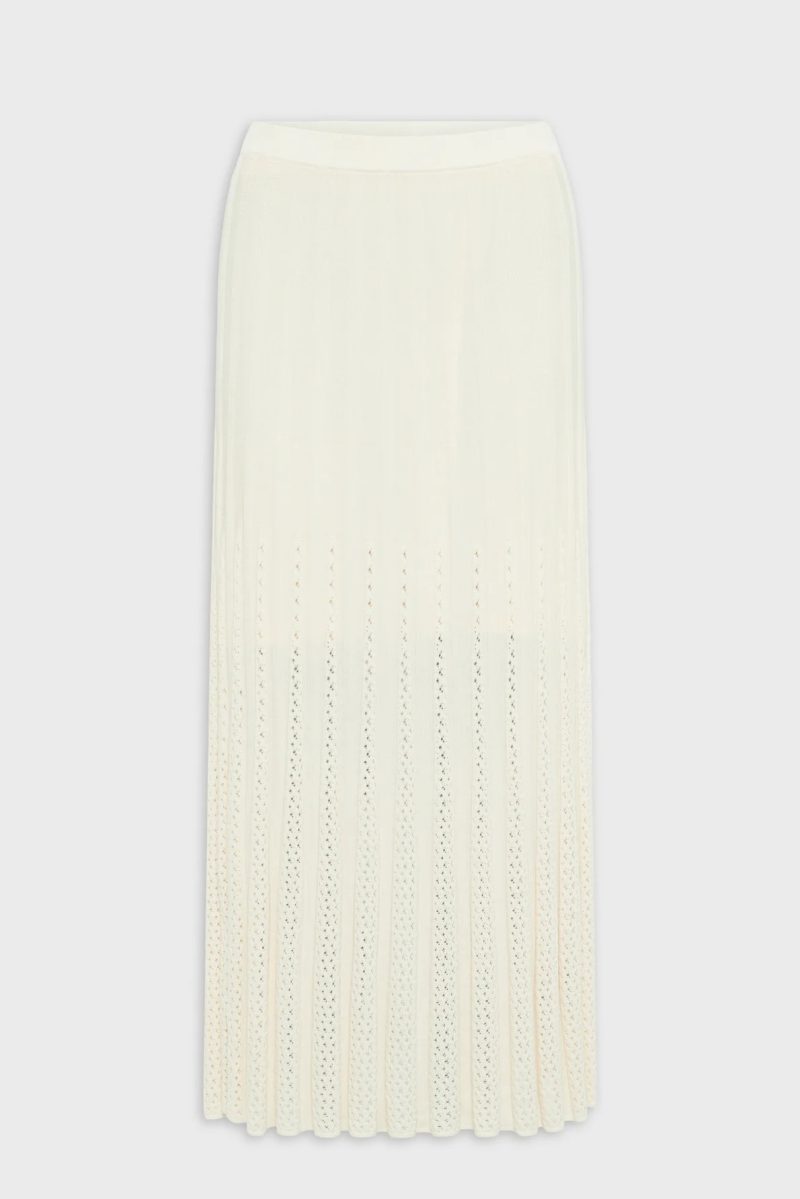 Alternative view of Fustă maxi tricotată ecru - JOCELYNA
