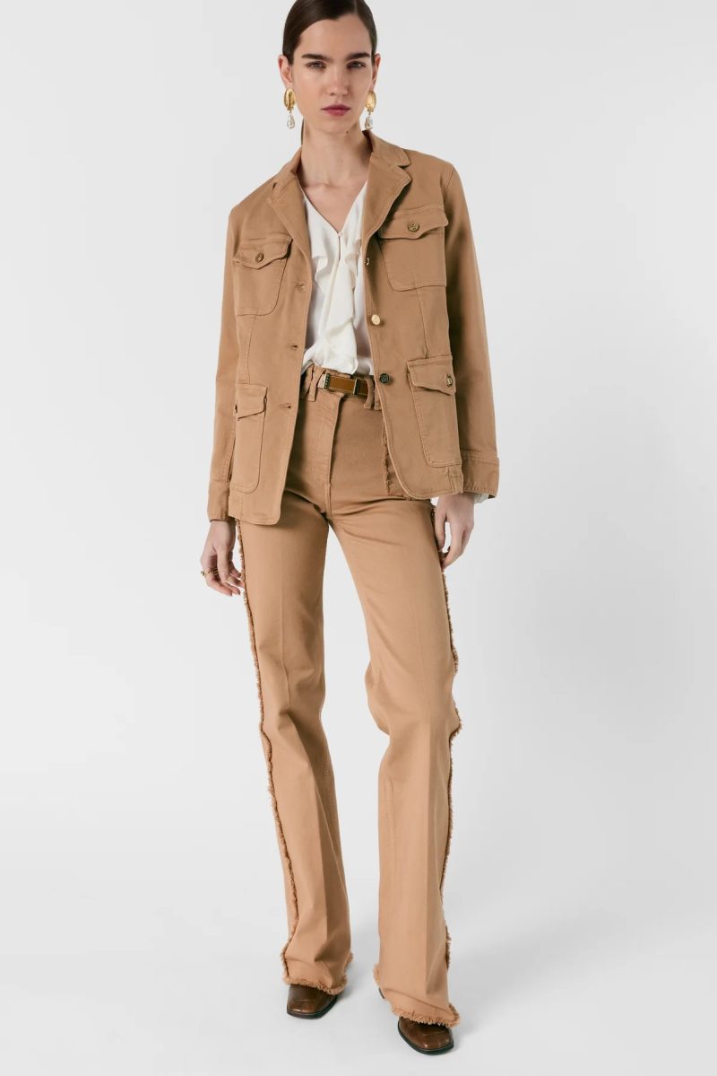 Alternative view of Jachetă safari din denim nude - TESSIA