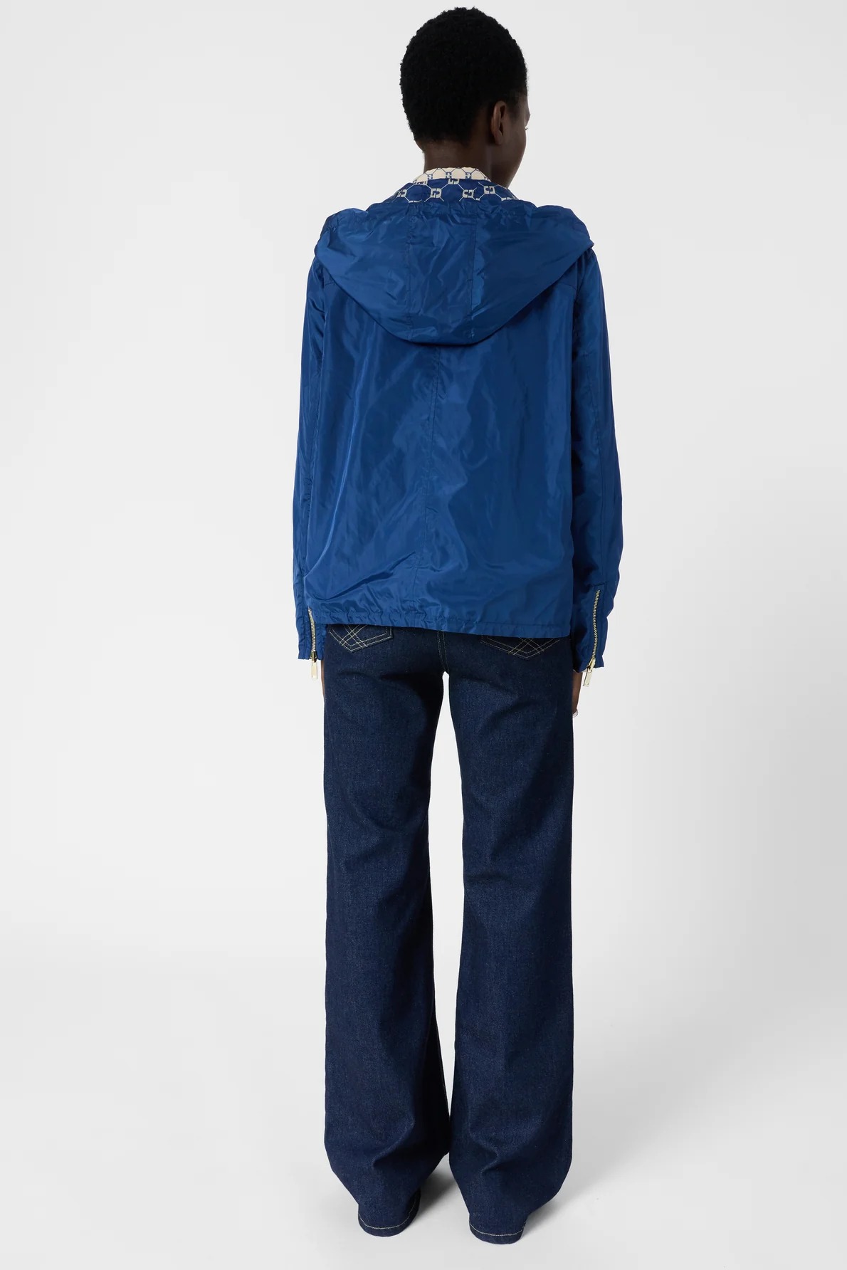 Parka scurtă cu monogramă bleumarin - JULINE - imagine 3
