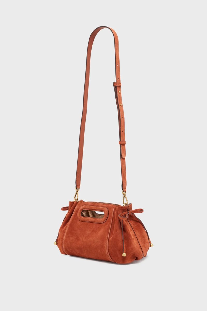 Alternative view of Geantă de mână din piele întoarsă cu interior metalic cognac - MINI DANY