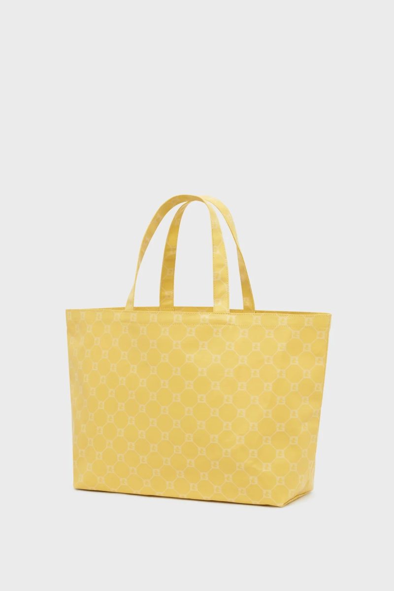 Alternative view of Geantă din pânză cu monogramă lemon/vanilie - LOLITA