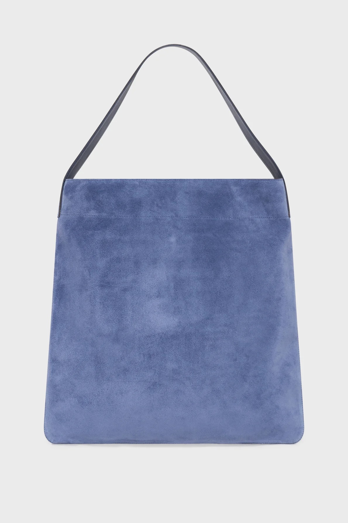 Geantă din piele întoarsă albastru - LADY GD - imagine 2