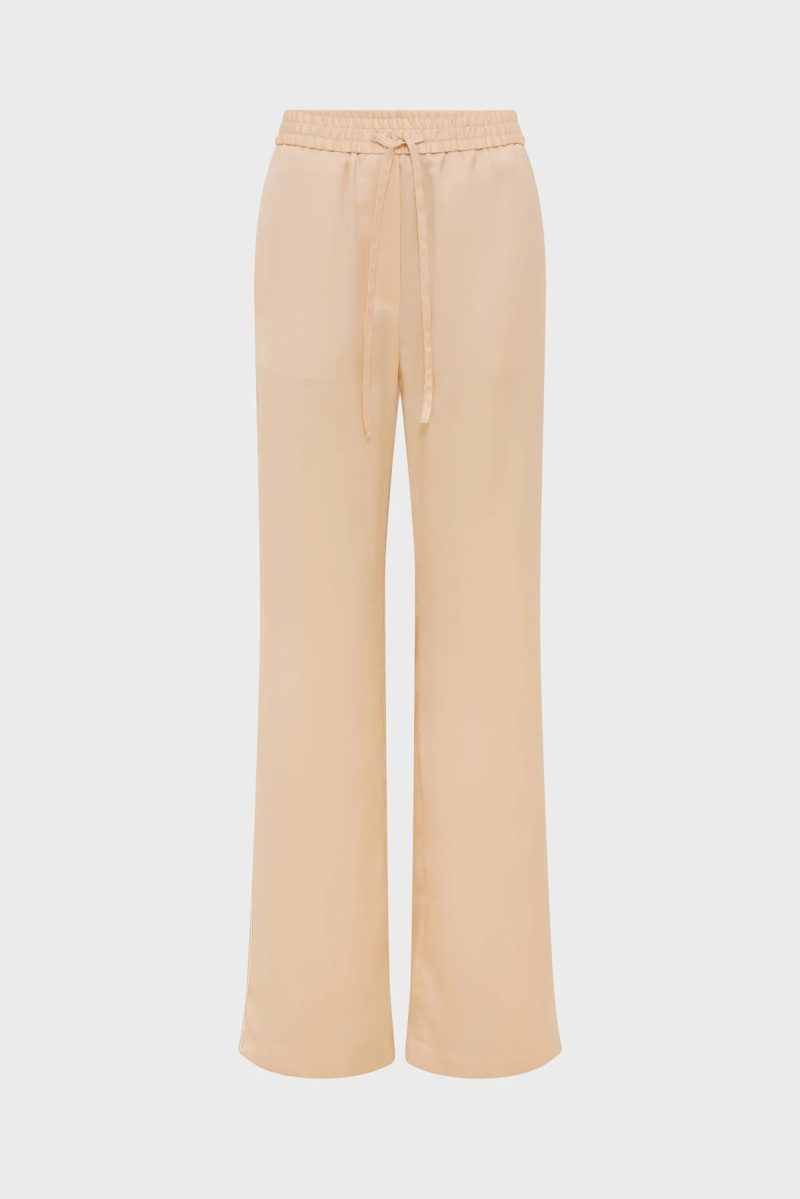 Pantaloni din satin nude - BAHYRA